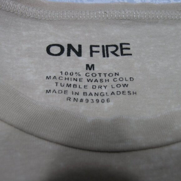 On Fire- women's T-Shirt beige Size Medium w/ I'm Not Perfect saying - Picture 7 of 8